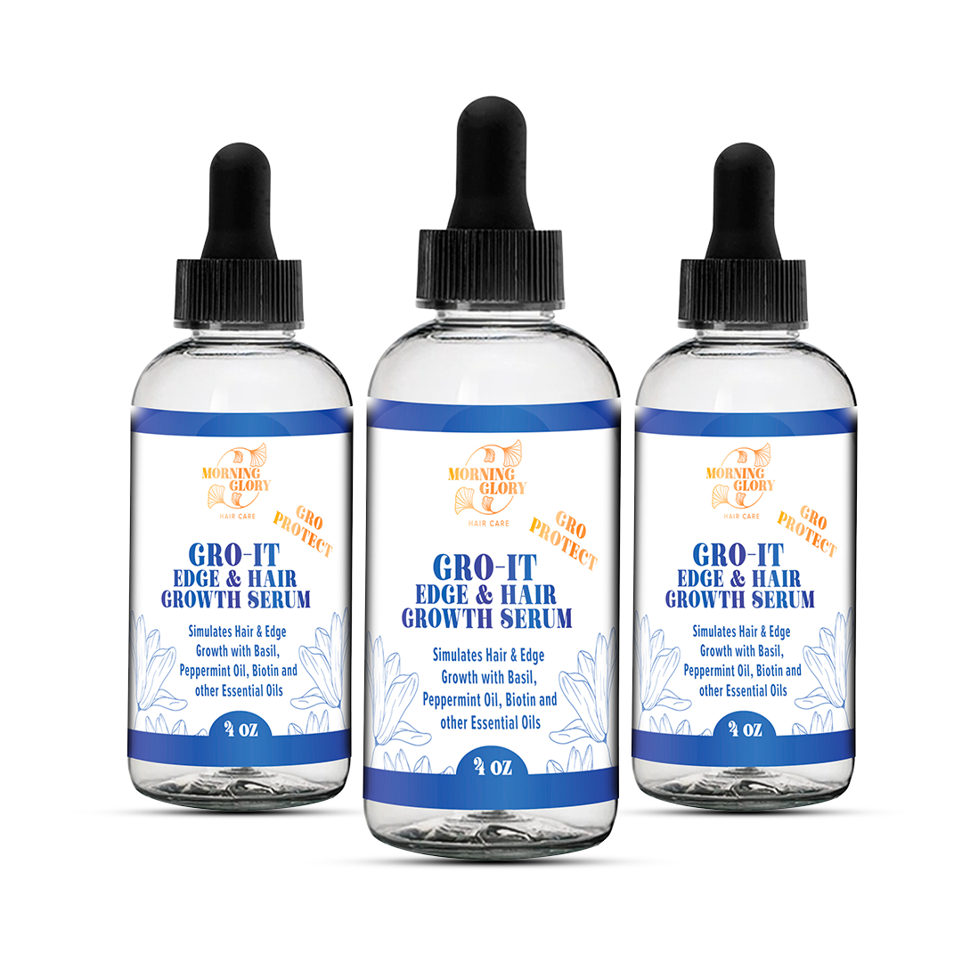 Gro-it edge & hair growth serum (3 Bottles )